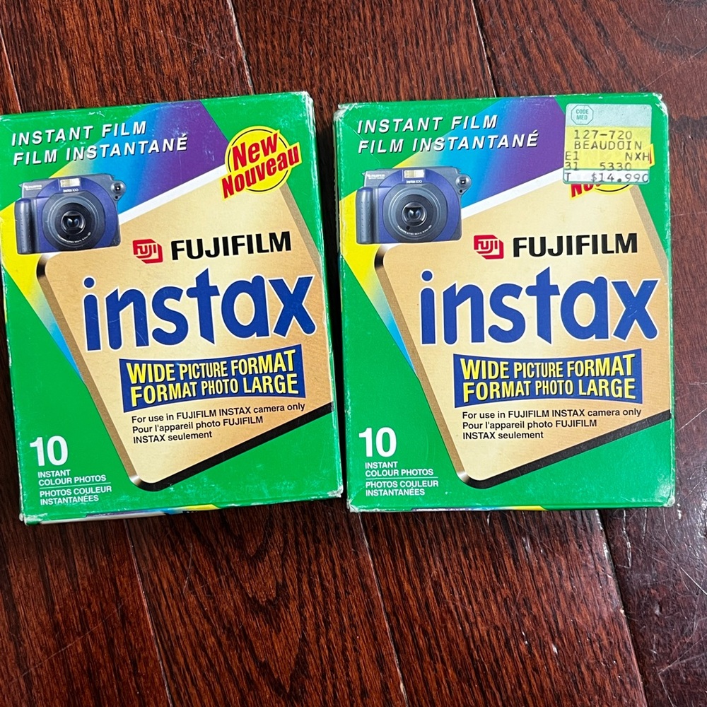 Lot of 2 Fujifilm Instax Instant Film - wide picture format expired